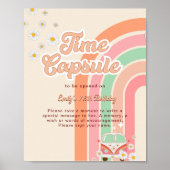 Rainbow Hippie 70's 1e verjaardag Time Capsule tek Poster (Voorkant)