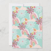 Rainbow Hippie Birthday Party Invitation Kaart (Achterkant)