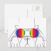 Rainbow Hippie Dog Briefkaart (Voorkant / Achterkant)