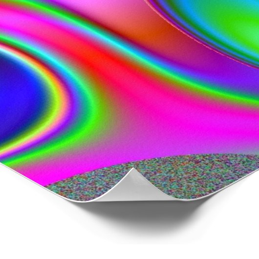 Rainbow Hippie Fractal Poster (Hoek)