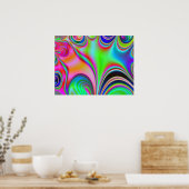 Rainbow Hippie Fractal Poster (Keuken)