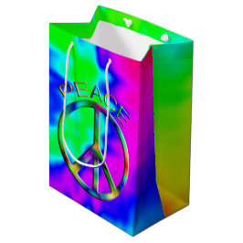 Rainbow Hippie Gift Bag Medium voor vredesgebaren Medium Cadeauzakje