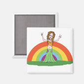 Rainbow Hippie Magnet (Voorkant / Achterkant)