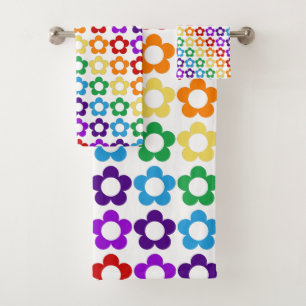 Rainbow hippie-patroon bad handdoek