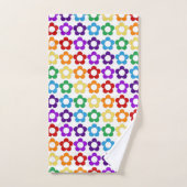 Rainbow hippie-patroon bad handdoek (Handdoek)