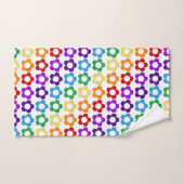 Rainbow hippie-patroon bad handdoek (Handdoek)