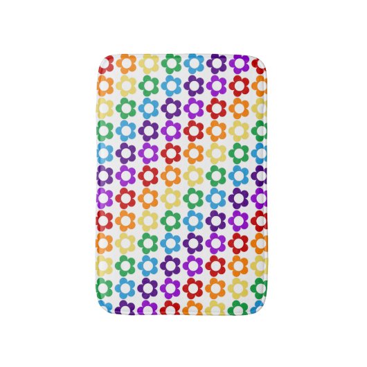 Rainbow hippie-patroon badmat (Voorkant Verticaal)