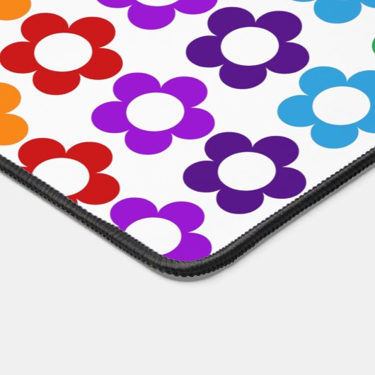 Rainbow hippie-patroon bureaumat (Hoek)