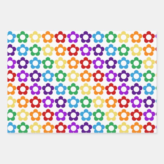 Rainbow hippie-patroon inpakpapier vel (Voorkant 2)