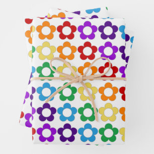 Rainbow hippie-patroon inpakpapier vel