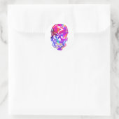 Rainbow Hippie Skull Ronde Sticker (Tas)
