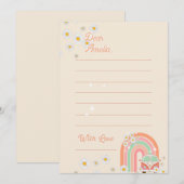 Rainbow Hippie Verjaardag Tijd Capsule Bericht Kaa Feestdagenkaart (Voorkant / Achterkant)