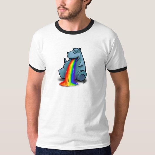 Rainbow Hippo T-shirt (Voorkant)