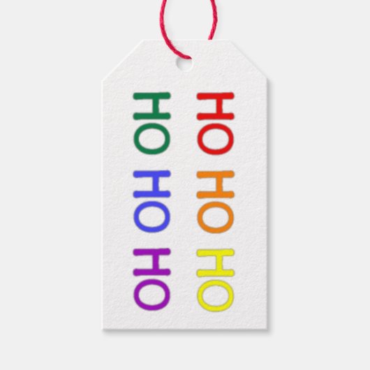Rainbow Ho Ho Ho Gift Label Cadeaulabel (Voorkant)