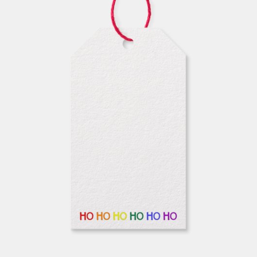 Rainbow Ho Ho Ho Gift Label Cadeaulabel (Achterkant)
