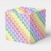 Rainbow Ho Ho Ho Pattern Gift Boxes Bedankdoosjes (Voorkant Zijde)