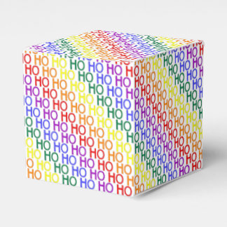 Rainbow Ho Ho Ho Pattern Gift Boxes Bedankdoosjes