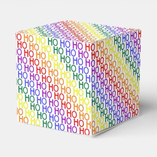 Rainbow Ho Ho Ho Pattern Gift Boxes Bedankdoosjes (Achterkant)