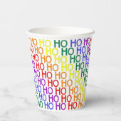 Rainbow Ho Ho Ho Pattern Papieren Bekers (Achterkant)
