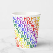Rainbow Ho Ho Ho Pattern Papieren Bekers (Links)