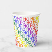 Rainbow Ho Ho Ho Pattern Papieren Bekers (Rechts)