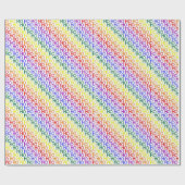 Rainbow Ho Ho Ho Pattern Wrapping Paper Cadeaupapier (Vlak)