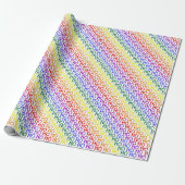 Rainbow Ho Ho Ho Pattern Wrapping Paper Cadeaupapier (Uitgerold)