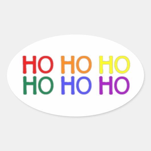 Rainbow Ho Ho Ho Stickers (Voorkant)