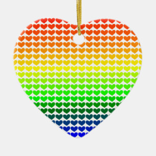 RAINBOW HOARTS KERAMISCH ORNAMENT