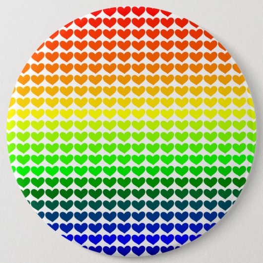 RAINBOW HOARTS RONDE BUTTON 6,0 CM (Voorkant)