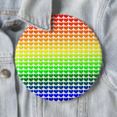 RAINBOW HOARTS RONDE BUTTON 6,0 CM (In situ)