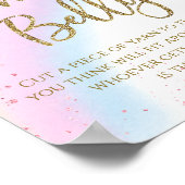 Rainbow Hoe groot is het Mommys Belly Baby shower  Poster (Hoek)