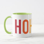 Rainbow HoHoHo Santa Mok voor een kerstfeest (Links)