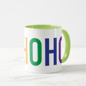 Rainbow HoHoHo Santa Mok voor een kerstfeest (Voorkant rechts)