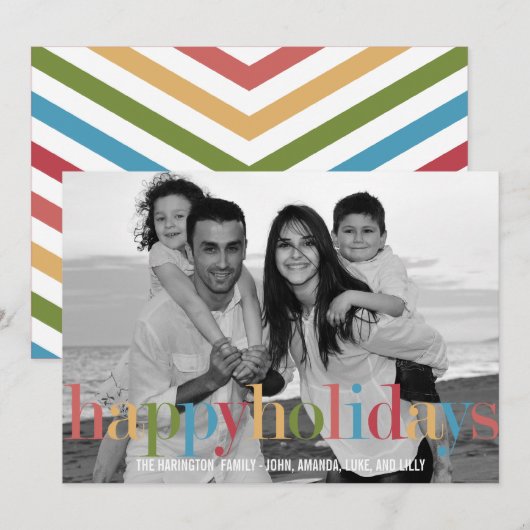 RAINBOW Holiday-fotokaarten Feestdagenkaart (Voorkant / Achterkant)