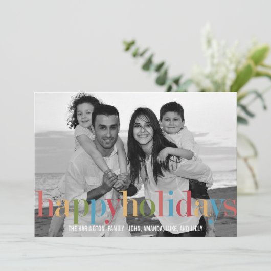 RAINBOW Holiday-fotokaarten Feestdagenkaart (Staand voorkant)