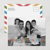 RAINBOW Holiday Photo Cards Postcard Feestdagenkaart (Voorkant / Achterkant)