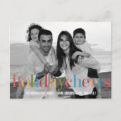 RAINBOW Holiday Photo Cards Postcard Feestdagenkaart (Voorkant)