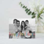 RAINBOW Holiday Photo Cards Postcard Feestdagenkaart (Staand voorkant)
