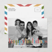 RAINBOW Holiday Photo Cards Postcard Feestdagenkaart (Voorkant / Achterkant)