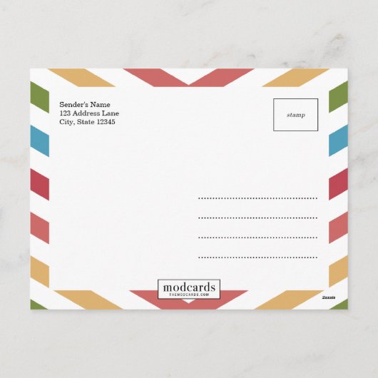 RAINBOW Holiday Photo Cards Postcard Feestdagenkaart (Achterkant)