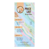 Rainbow Holografische estheticus Prijs Lijst Menu (Voorkant)