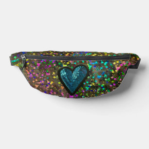 Rainbow Holografische Galaxy Star Sequin Glam Luxe Heuptasje