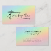 Rainbow Holografische Gradiënt Logo Visitekaartje (Voorkant / Achterkant)