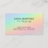 Rainbow Holografische Gradiënt Logo Visitekaartje (Achterkant)