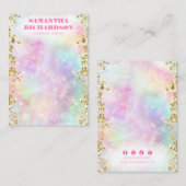 Rainbow Holografische Iriserende Sieraden Display Visitekaartje (Voorkant / Achterkant)