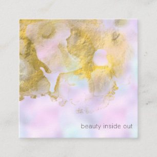 *~* Rainbow Holograghic Hair Beauty Unicorn AP1 Vierkante Visitekaartje