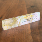 *~* Rainbow Holograghic Pastel Gold Foil Naambordje (Zijkant)