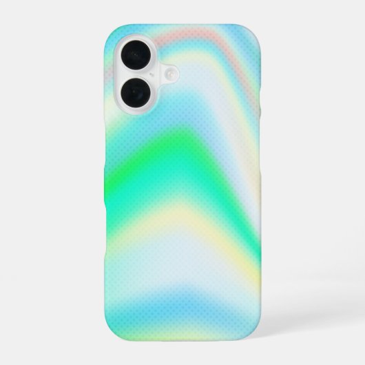 Rainbow Hologram Girly Luxe Stijlvolle Chic Trendy iPhone 16 Hoesje (Achterkant)