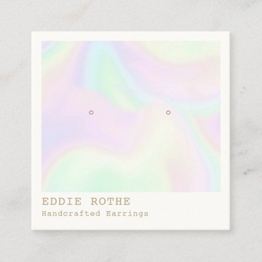 Rainbow Hologram Stud die beeldscherm verdient Vierkante Visitekaartje (Voorkant)